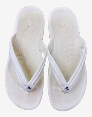 Crocs Athens Flip Flops White Men’s Size 12 Comfort Casual Beach Sandals